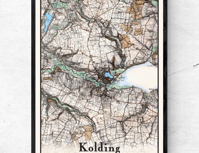 Dropshipping plakat webshop med historiske kort