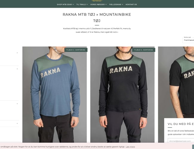 Danmarks (måske) første mountainbike tøjbrand