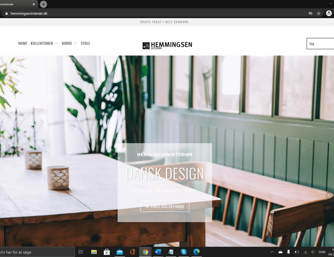 Unik Webshop med salg af møbler