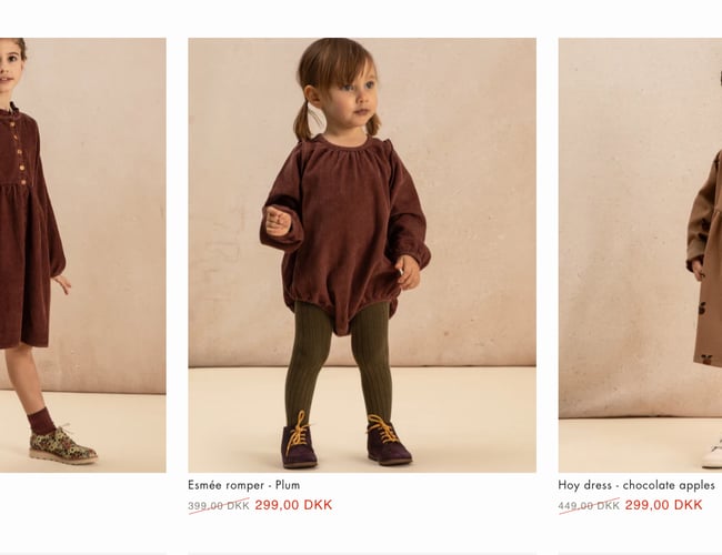 Køreklar og populær børnetøjswebshop til salg