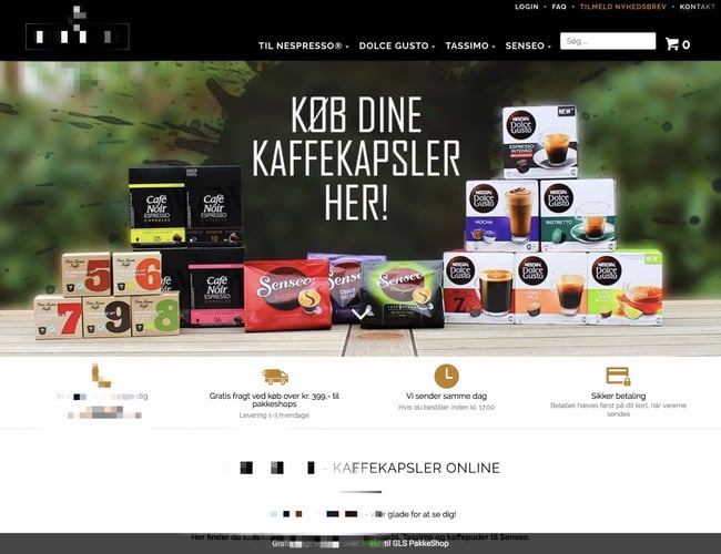 Kaffe webshop