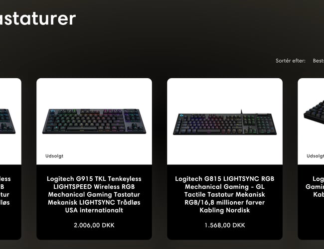 Dropshipping webshop med salg af gaming udstyr - Dansk Leverandør med hurtig fragt.
