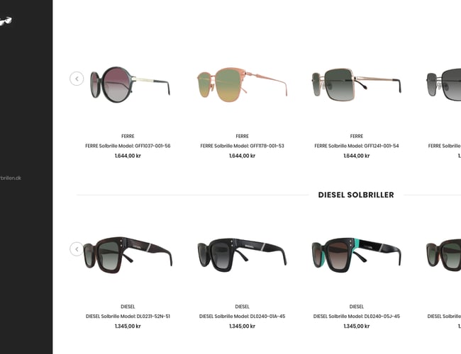 designerbrillen.dk - Niche webshop med salg af designer solbriller.