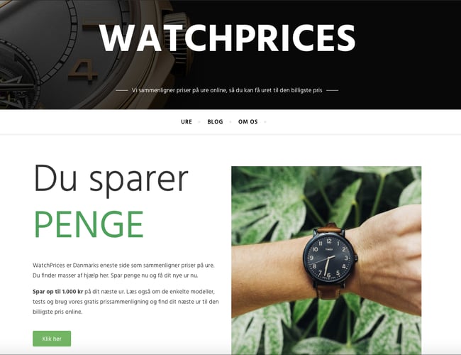 Billig affiliate website til salg