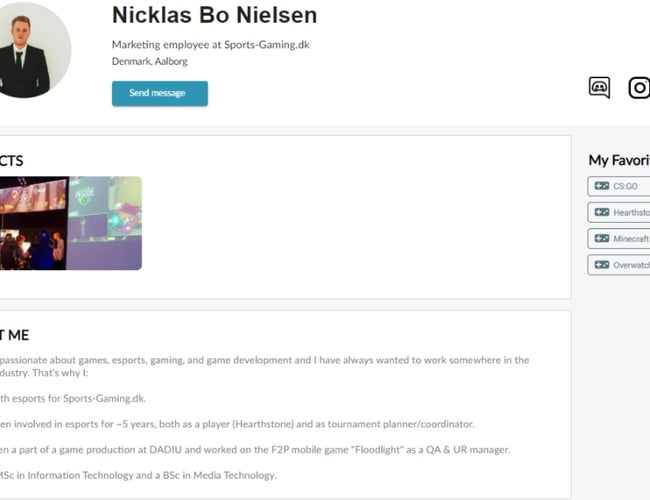 Rekrutteringsplatform til esport og gaming industrien