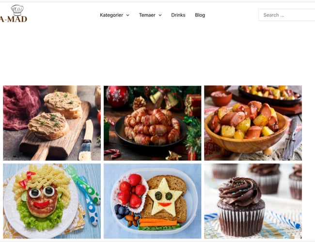Madblog med 31.000 organiske søgninger de sidste 90 dage. 