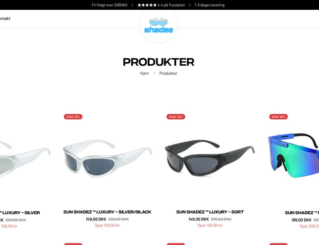 Webshop med omsæting 