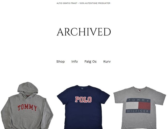 archived.dk - En af Danmark største secondhand webshop - Omsætter for 10-20.000 kr. mnd. 