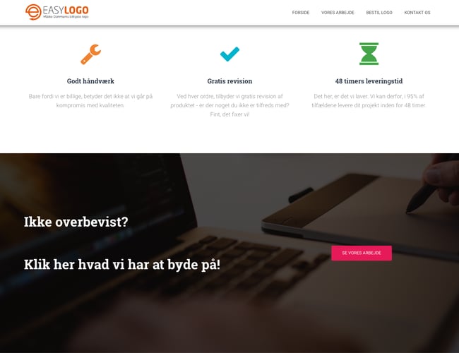 Easylogo.dk - Logodesign hjemmeside.